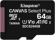 Kingston microSDCS2 Canvas Select Plus karta 64 GB + adaptér