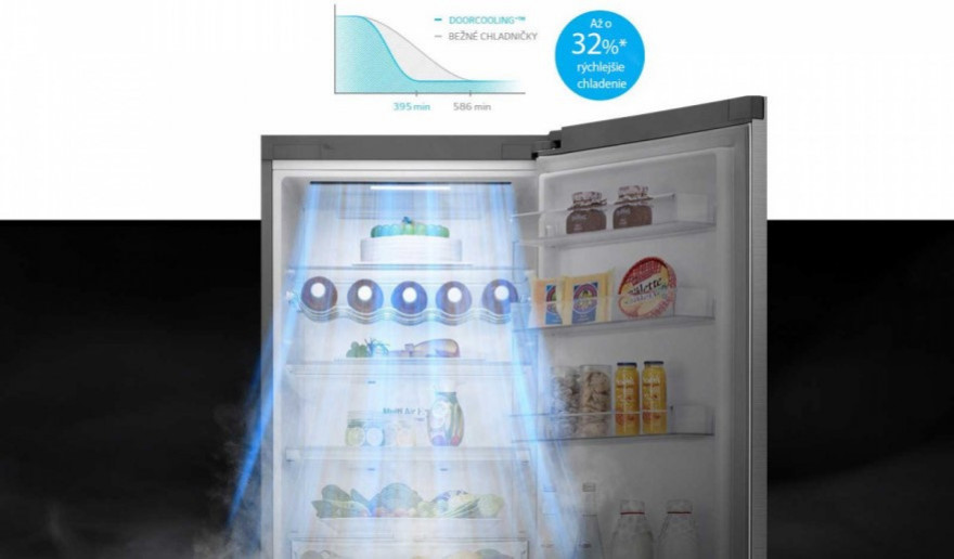 Až o 32%* rovnomernejšie chladenie v chladničke