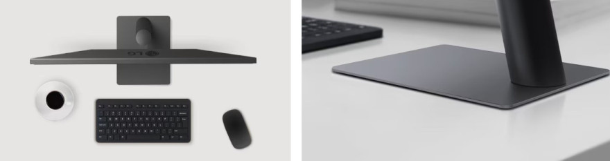 Minimalistický dizajn s elegantným stojanom