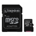 Kingston microSDXC karta 128GB class 10 + adaptér