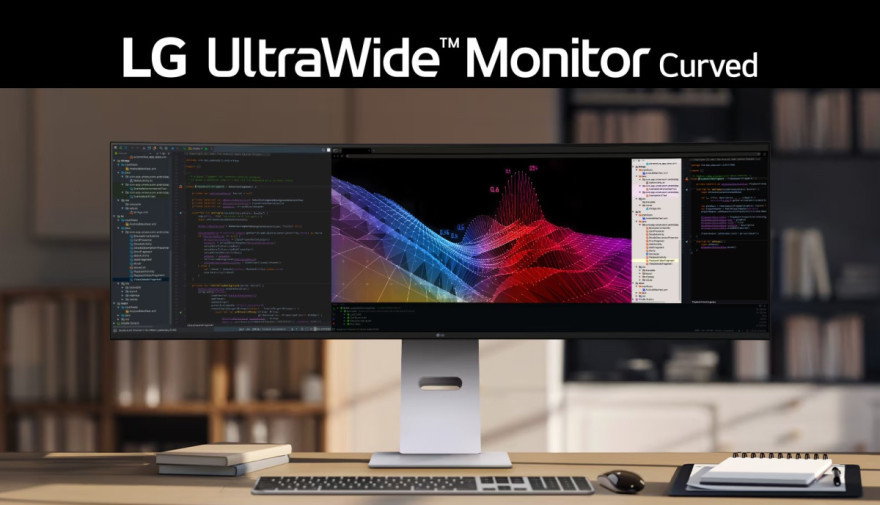 49" zakrivený monitor s rozlíšením Dual QHD a obnovovacou frekvenciou 144 Hz