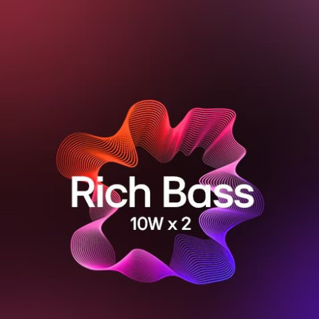 Pohlcujúci zvuk Rich Bass 10W x 2