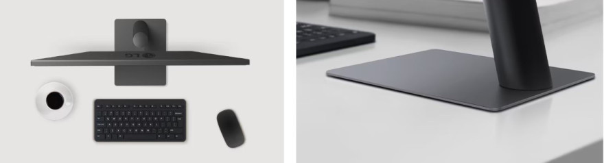 Minimalistický dizajn s elegantným stojanom