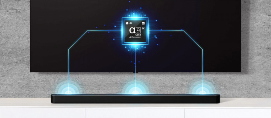 Procesor s podporou AI televízora LG znamená používanie zvukového panela na vyššej úrovni